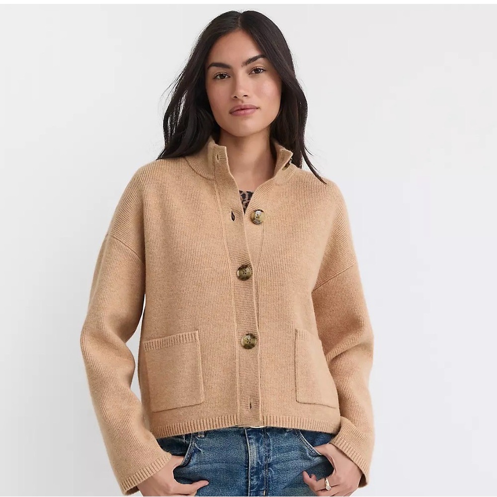 Loft Tan Button-Up Utility Jacket - image 1